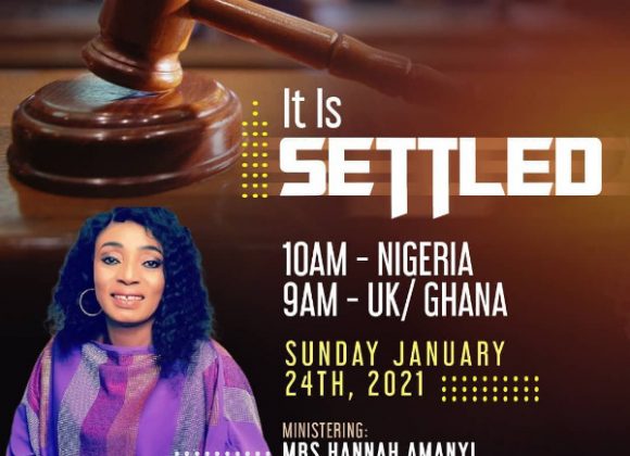 IT IS SETTLED IT IS SETTLED