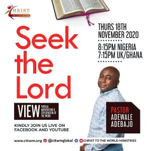 V.I.E.W SEEK THE LORD V.I.E.W SEEK THE LORD