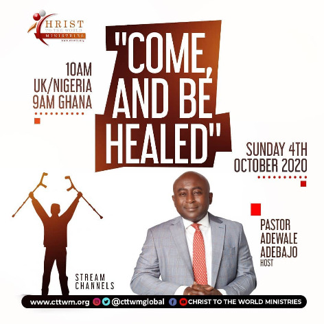 COME AND BE HEALED SPECIAL SERVICE COME AND BE HEALED SPECIAL SERVICE
