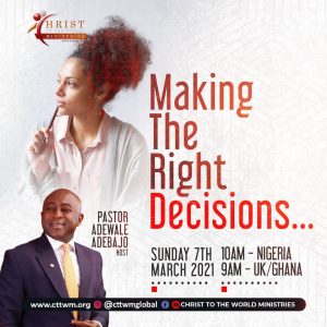 MAKING THE RIGHT DECISIONS MAKING THE RIGHT DECISIONS